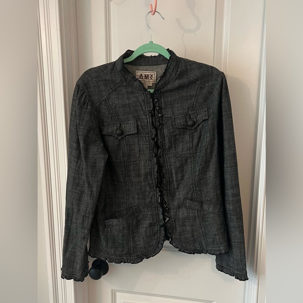 AMX Black Denim Jacket